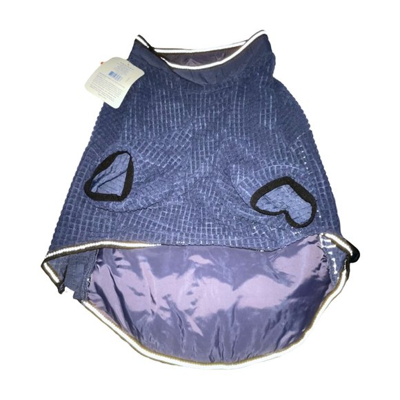 NWT Top Paw Navy Packable Bag Quilted Zipper Reflective Lightweight Coat XL - Picture 6 of 6